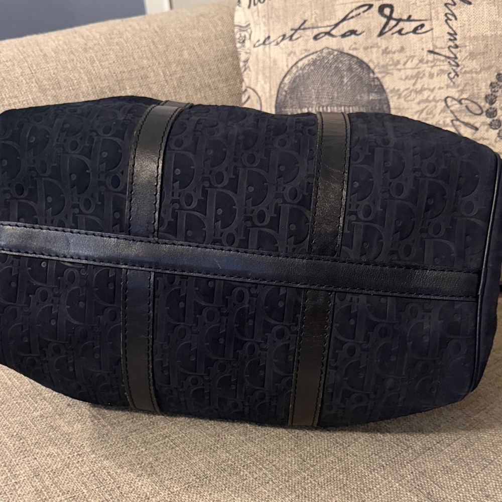 Vintage Christian Dior Suede Boston Bag w COA - Picture 4 of 8